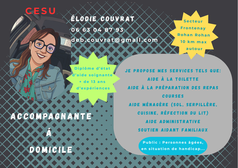  Accompagnante à domicile (Diplôme d'état d'Aide Soignante)  