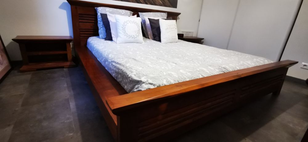 lit 160x200 en bois de sheesham massif Meubles