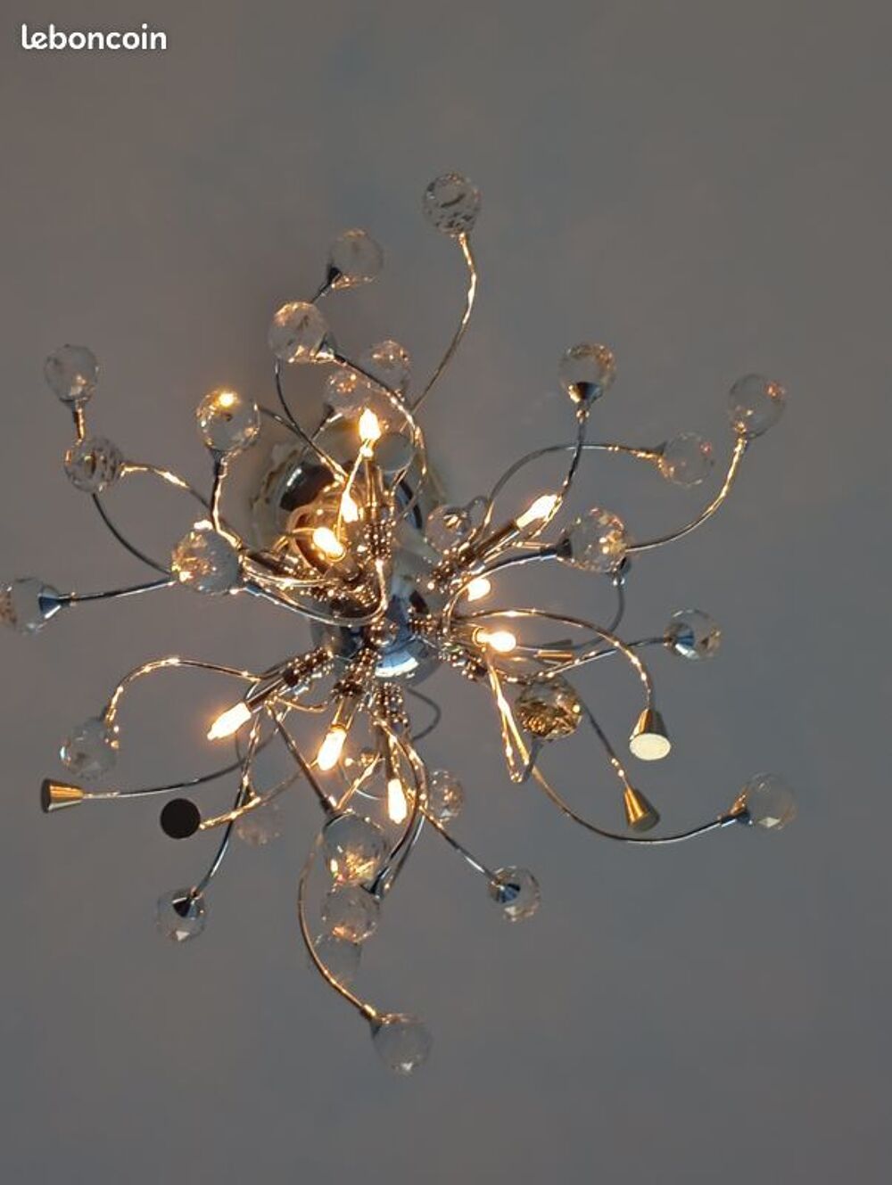 Lustre vintage en cristal Décoration