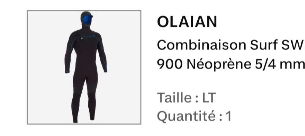 Combinaison plong&eacute;e Vêtements