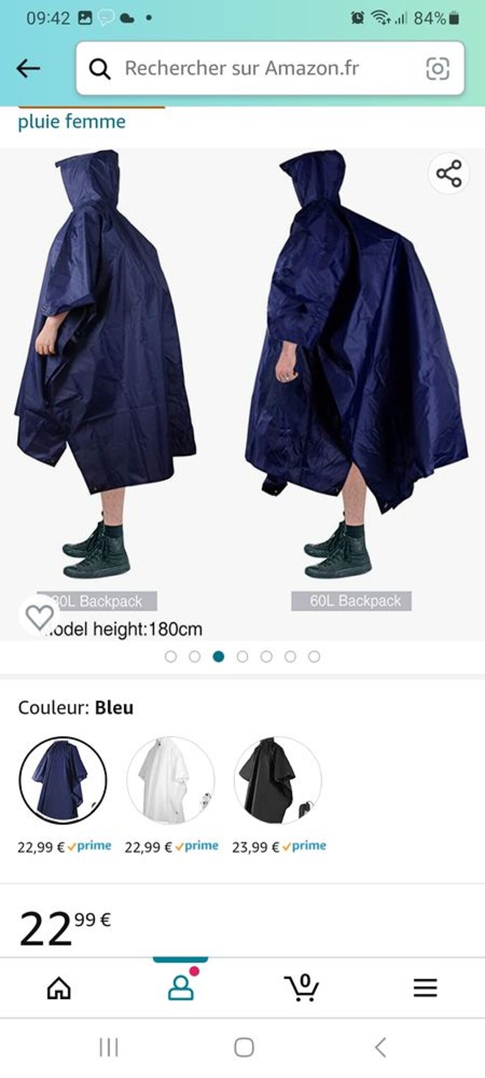 Poncho de pluie neuf Vêtements