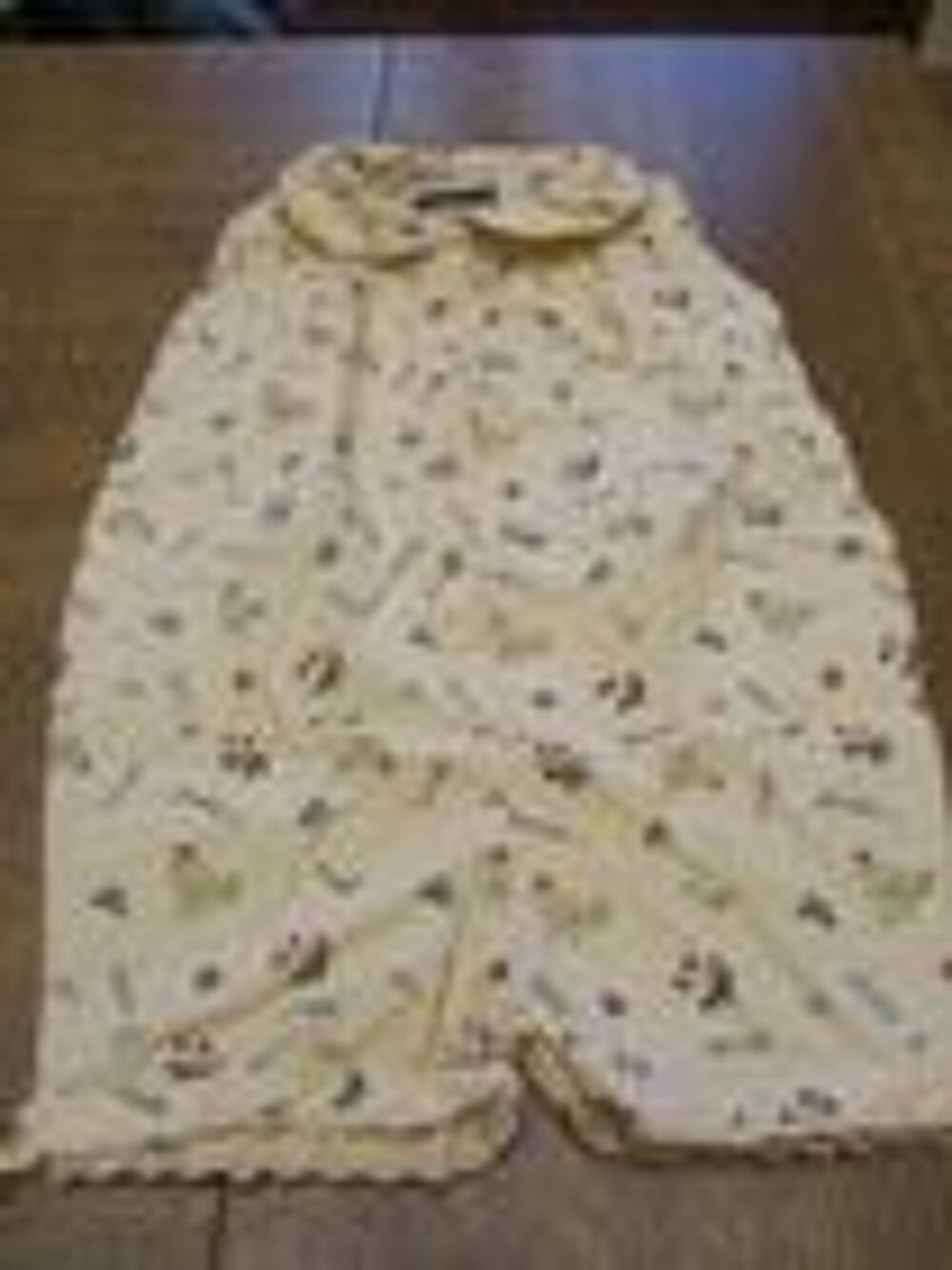 Combinaison sans macnches jaune avec motifs poule et fruits Vêtements enfants