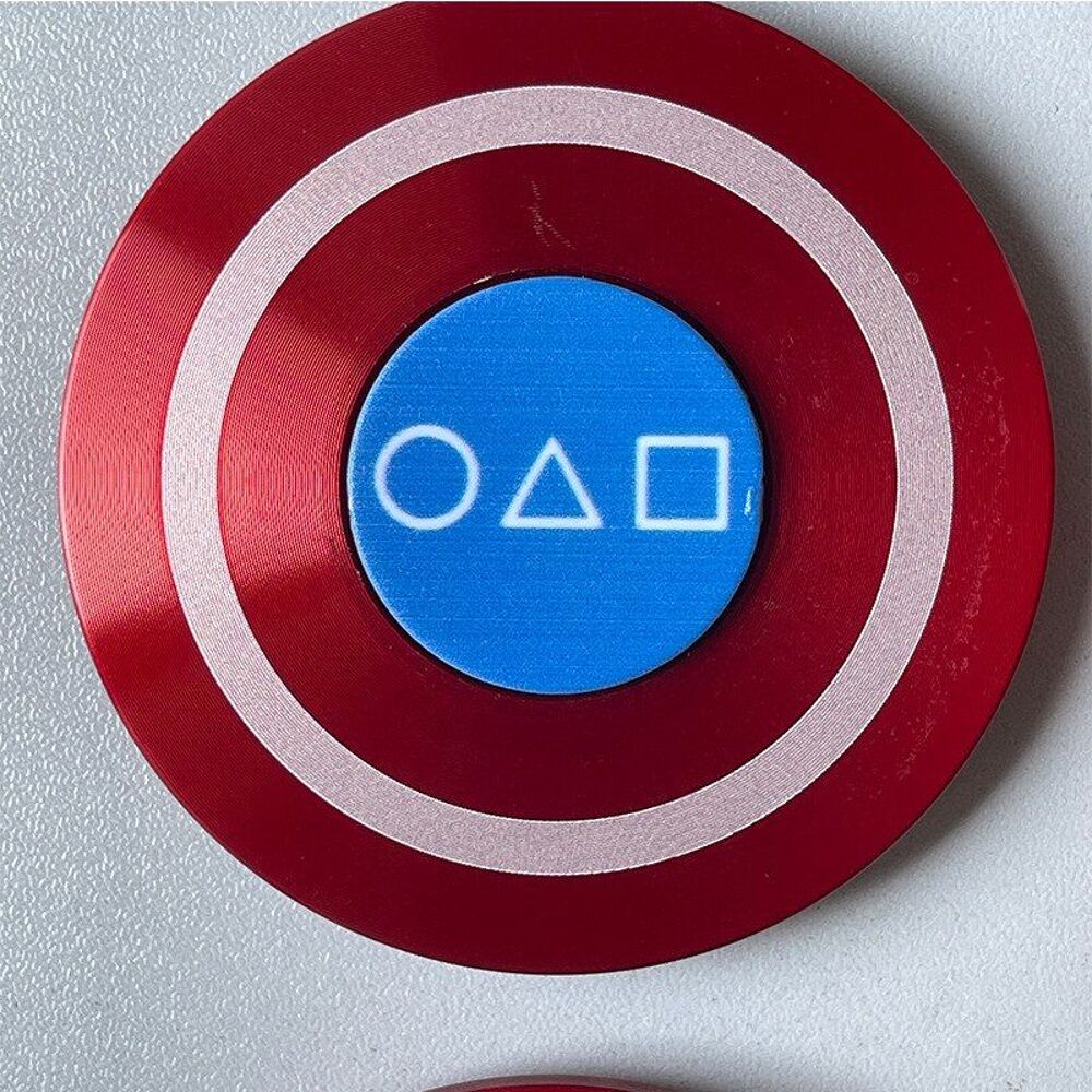 Hand Spinner Squid Game M&eacute;tal - Motif Rond Jeux / jouets