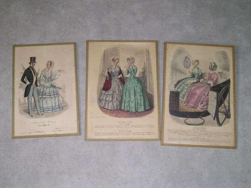 gravures de mode anciennes Décoration