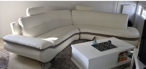Canapé d'angle - Malaga - Blanc et Gris - 599€ 599 Pantin (93)