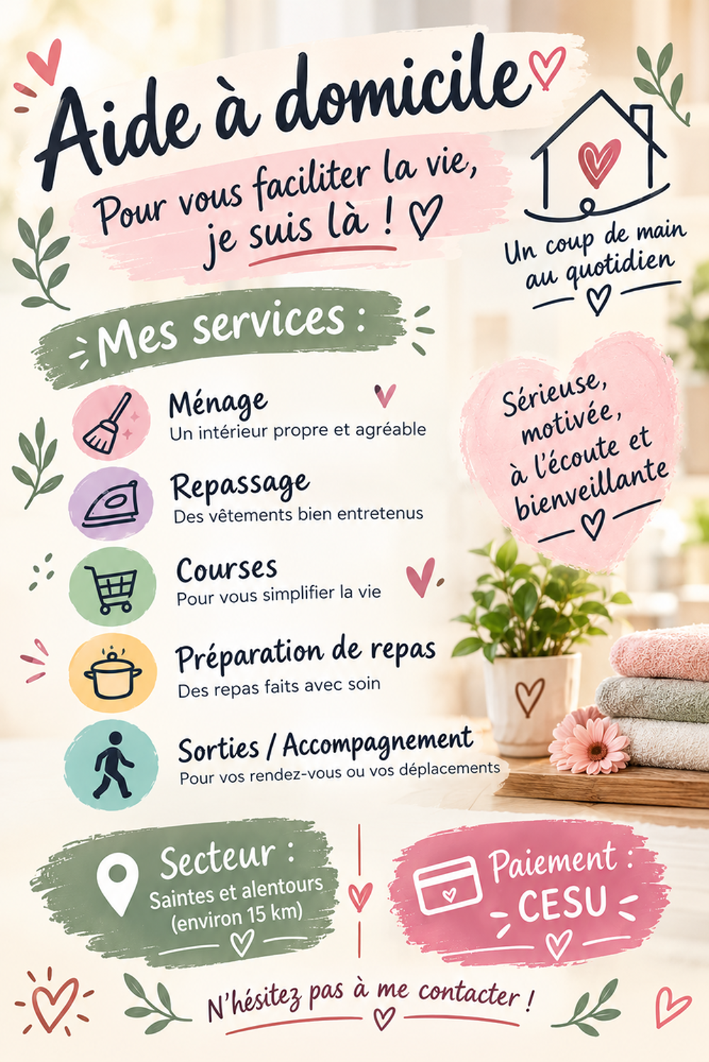  Aide à a domicile/ménagère 