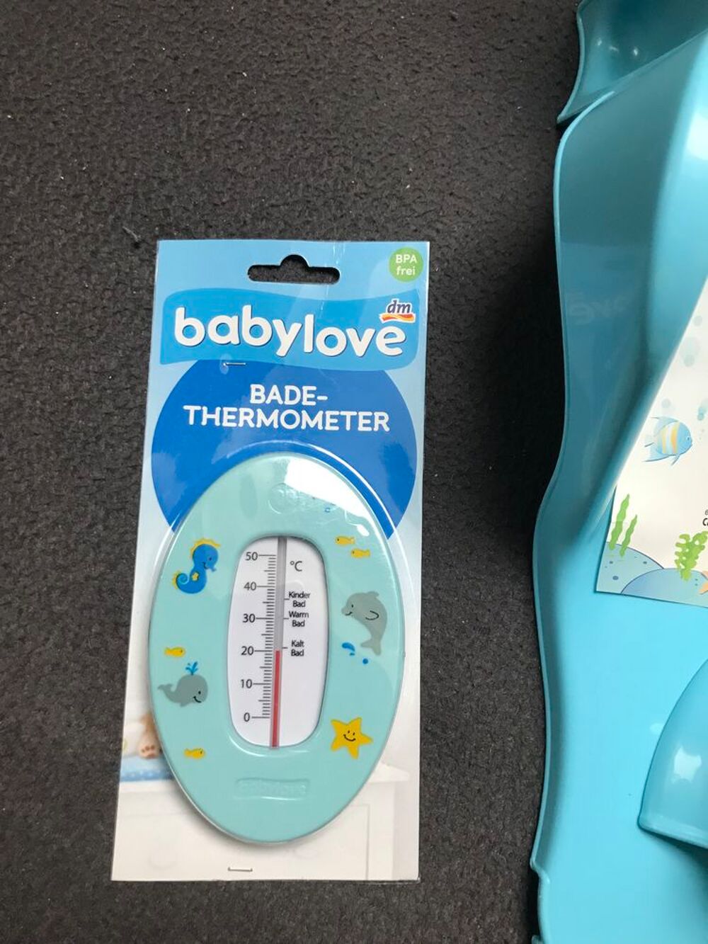 Lot si&egrave;ge de bain + thermom&egrave;tre de bain Puériculture