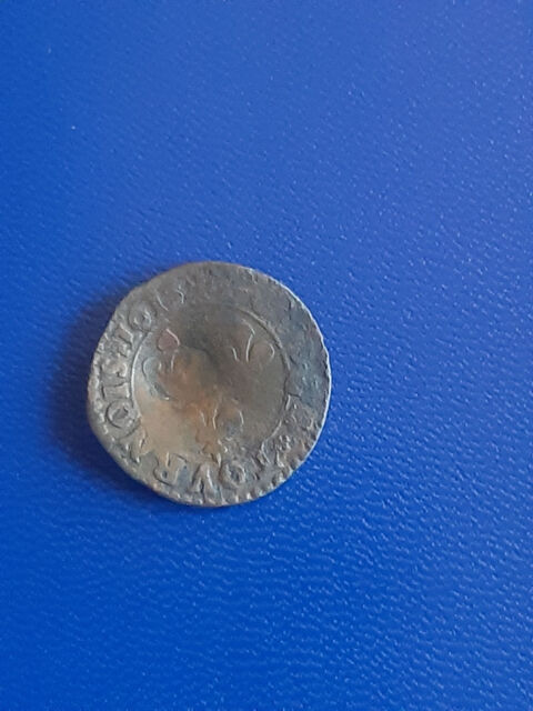 1615 double tournois Louis XIII avec poincon 6 Prats-de-Mollo-la-Preste (66)