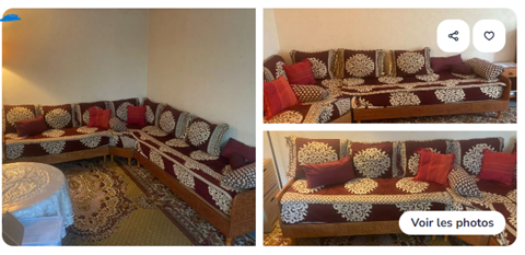 Salon marocain complet 400 Paris 18 (75)