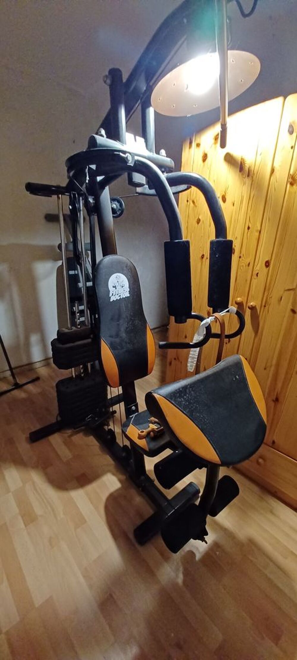 Appareil de Musculation Multifonction Noir et Orange Sports