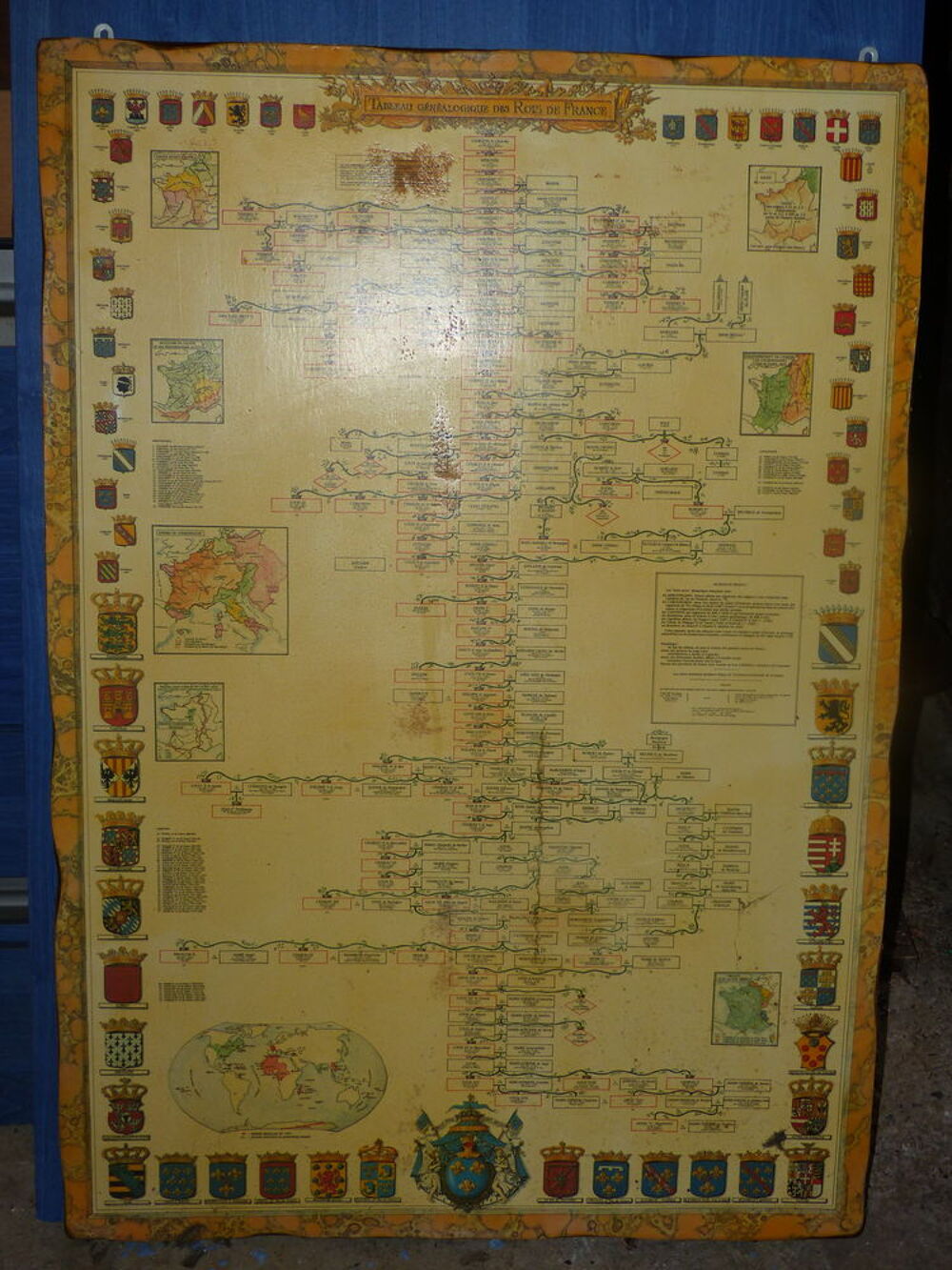 tableau de la g&eacute;n&eacute;alogie des ROIS de FRANCE 