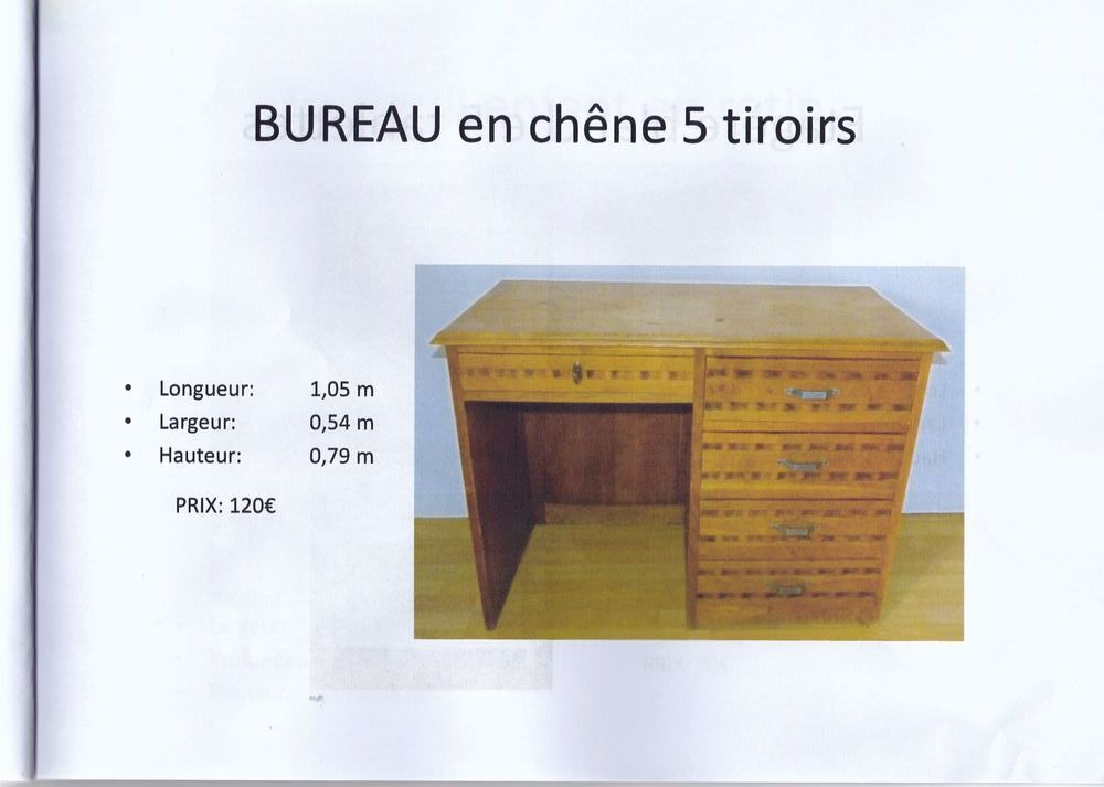 BUREAU EN CHENE Meubles