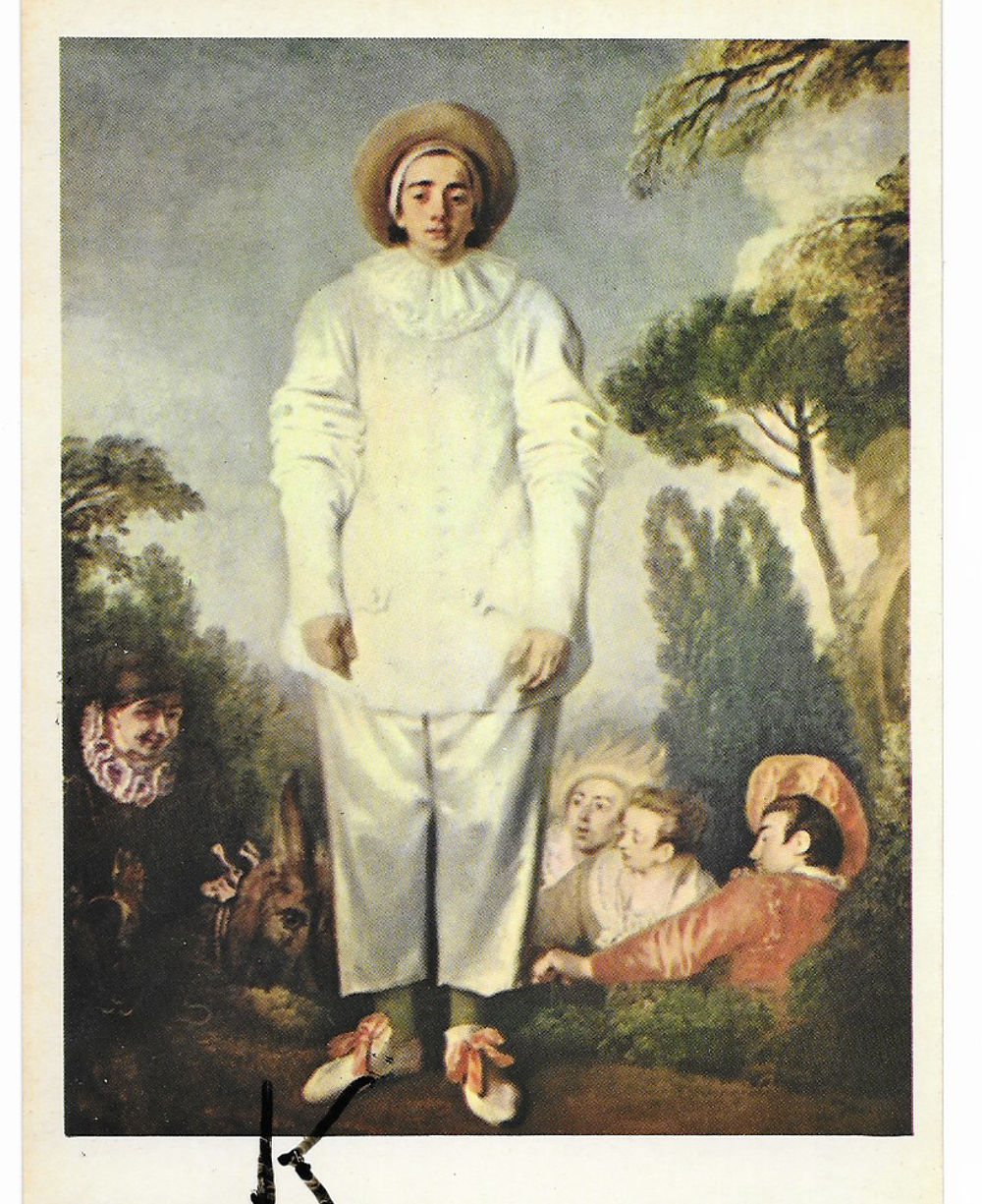C P M ,Reproduction , Watteau Gilles 