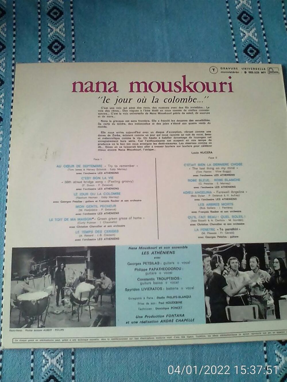 Vinyle 33T LE JOUR OU LA COLOMBE-NANA MOUSKOURI CD et vinyles