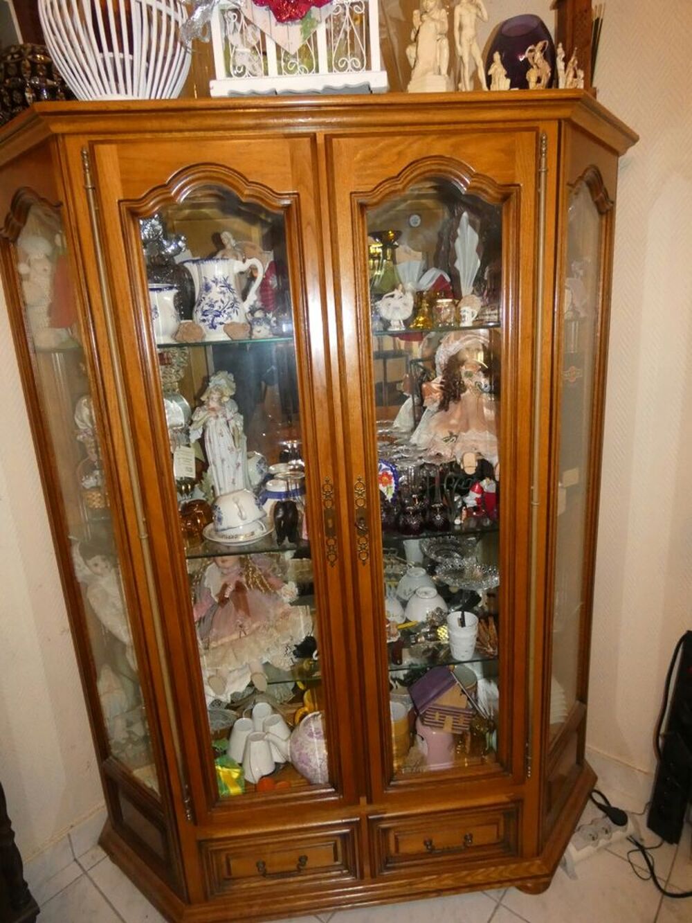 vitrine 2portes chene Meubles