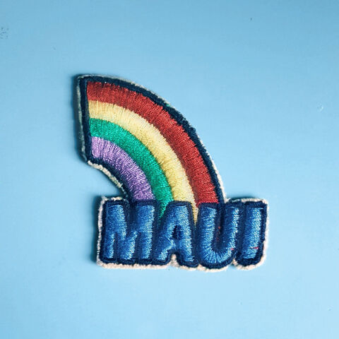 Gros patch brod�, Arc-en-ciel Maui 4 Nimes (30)