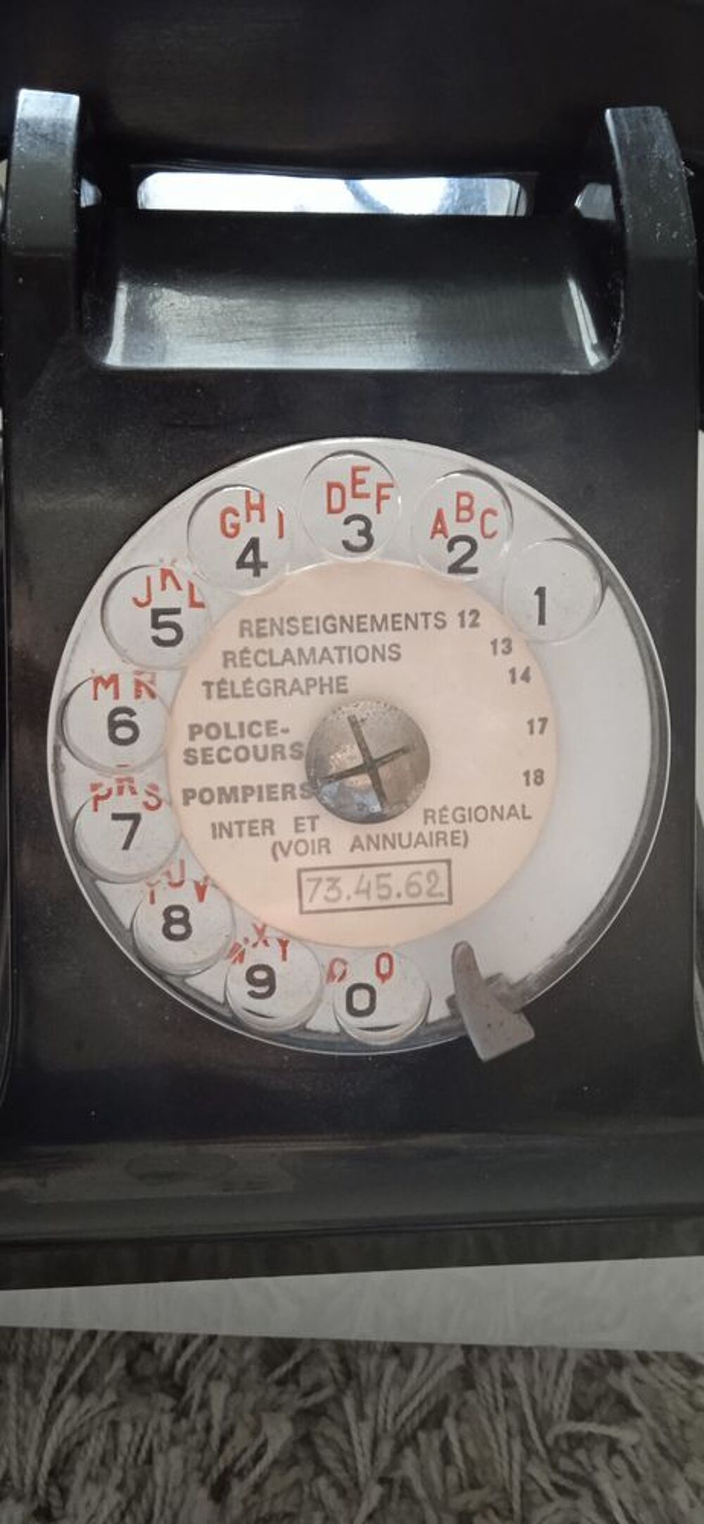 T&eacute;l&eacute;phone ancien PTT. Bak&eacute;lite. Téléphones et tablettes