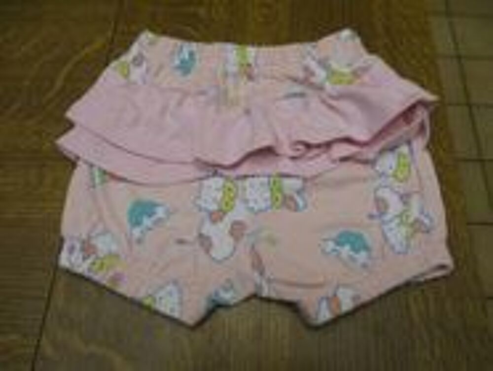 Robe sans sans manches et culotte sur fond rose avec motifs Vêtements enfants