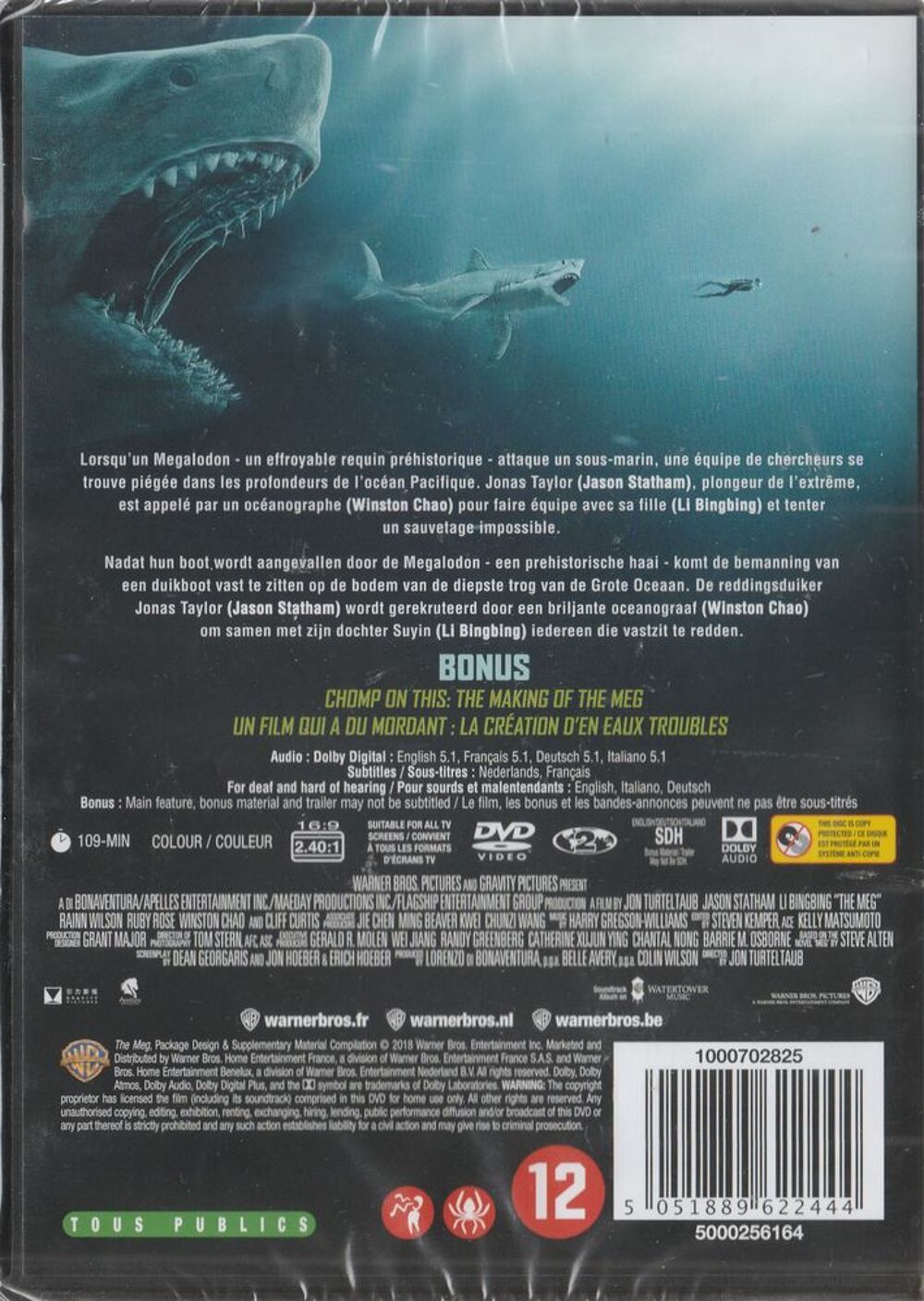 En eaux troubles the Meg DVD et blu-ray