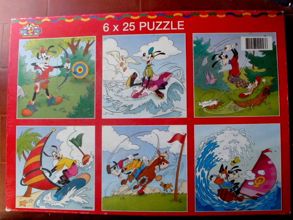 PUZZLE MICKEY KIDS 6 puzzles de 25 pi&egrave;ces Jeux / jouets