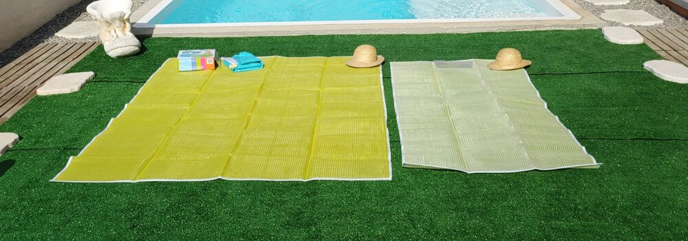 Nattes de Plage (x2) + Fauteuil de Piscine Gonflable GM Jardin