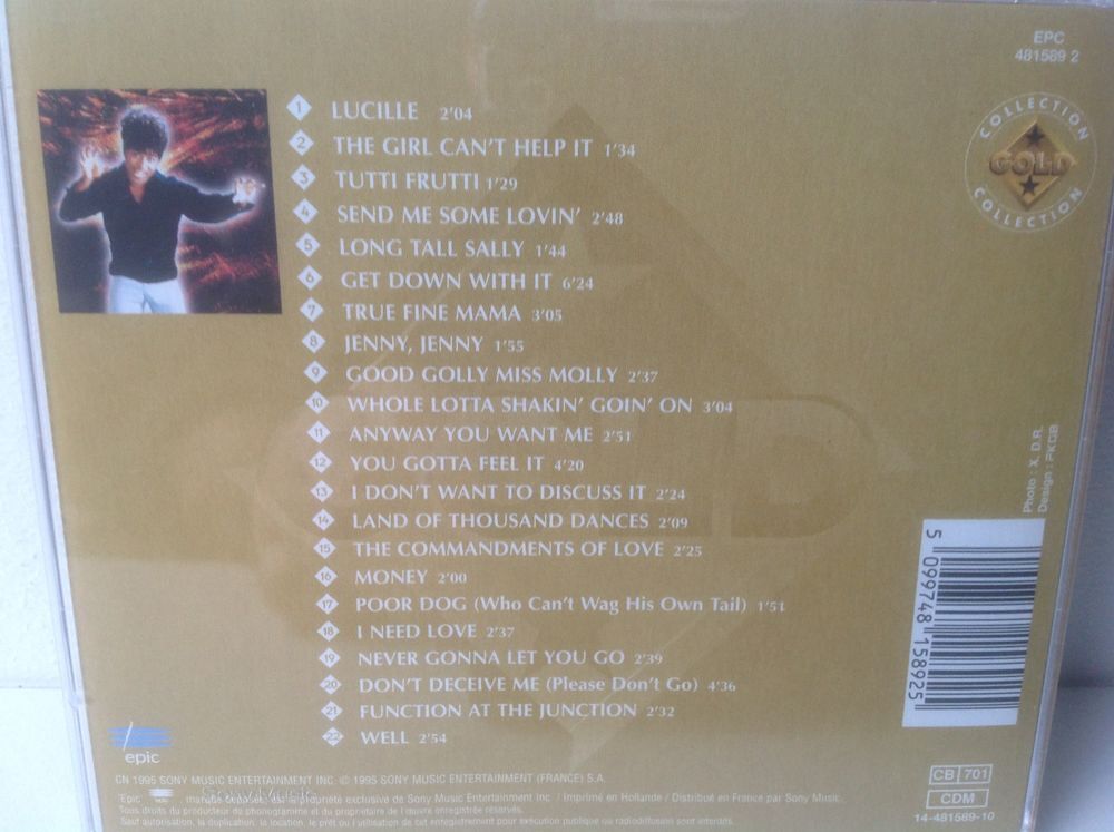 LITTLE RICHARD CD 22 TITRES Envoi Possible
CD et vinyles