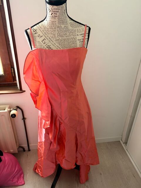 ? Robe de Soirée Tara Jarmon ? Soie Taffetas Corail 275 Précy-sur-Oise (60)