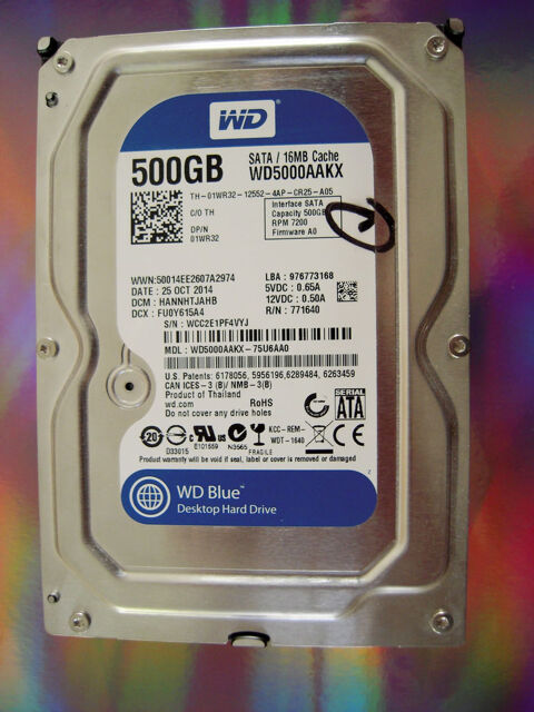 Disque dur WD Blue 500 GB 16Mo WD5000AAKX Remis a ZERO 9 Chaumontel (95)
