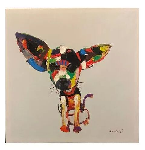 Tableau Chien Pop 50 X 50 Chiwa Oxana 50x50 25 Saint-Zacharie (83)