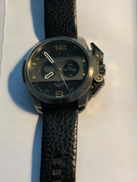 Montre-bracelet DIESEL homme m�tal et cuir noir 0 Lyon 3 (69)