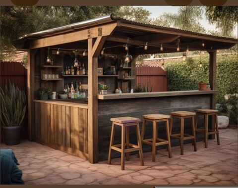 Kiosque bar extérieur bois 3x3m Neuf 670 Autouillet (78)