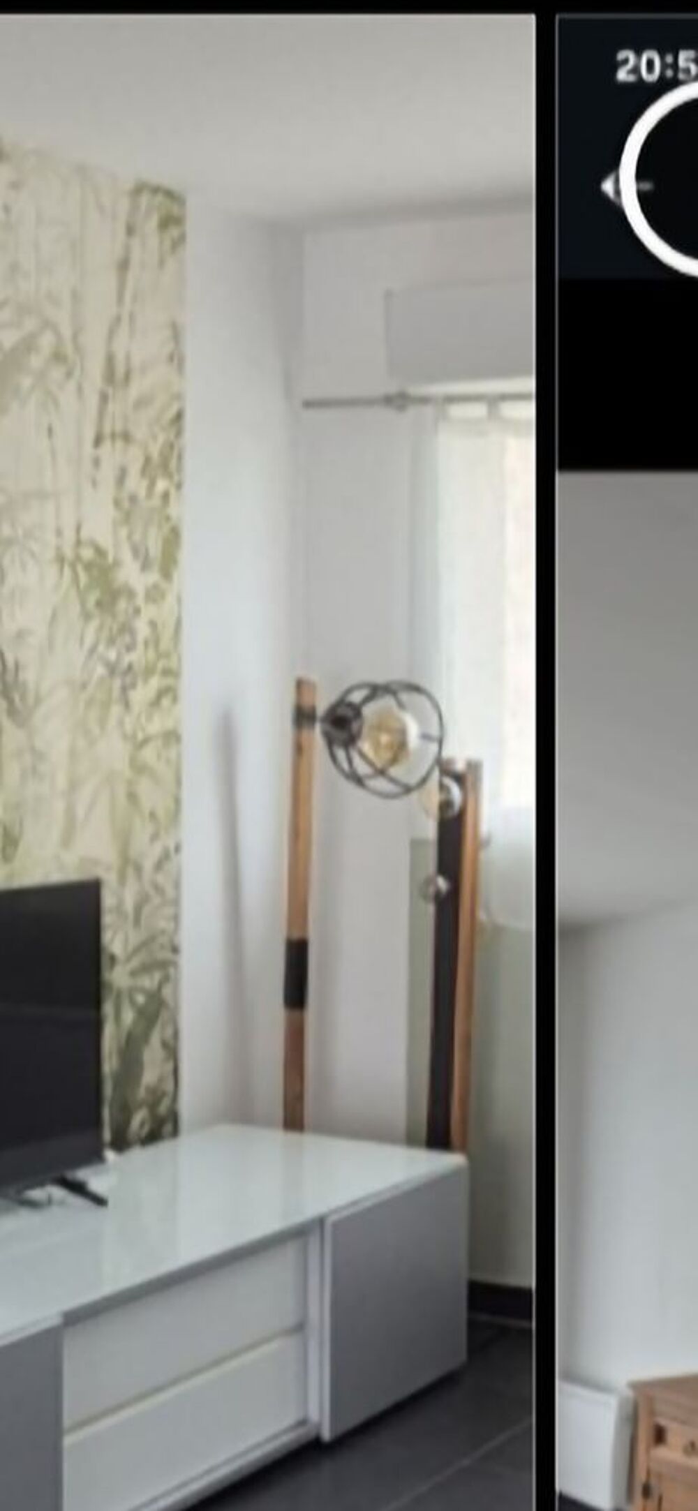 lampadaire bois et fer sur pieds Meubles