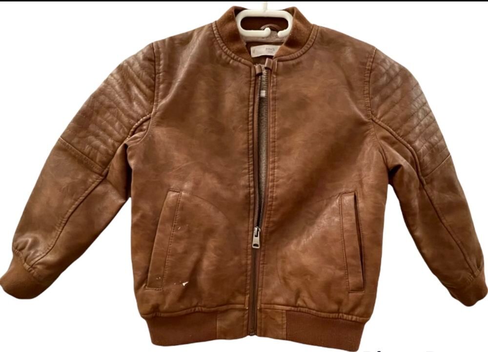 Blouson hiver marron similicuir int&eacute;rieur molletonn&eacute; 7ans Vêtements enfants