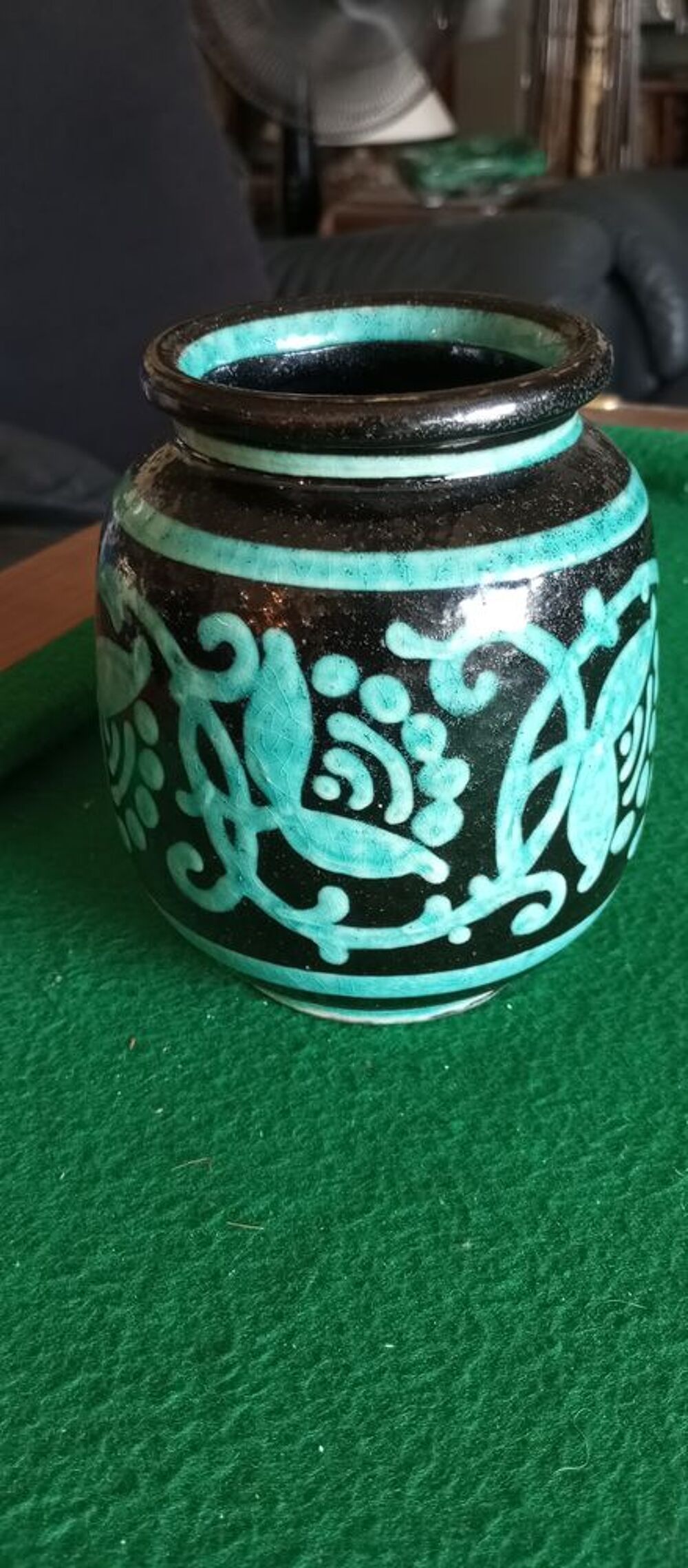 Tr&egrave;s rare vase boule sign&eacute; Paul Jacquet Décoration