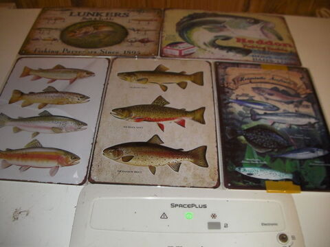 Plaques d�coratives m�tal p�che pas moulinet. 25 Roques (31)