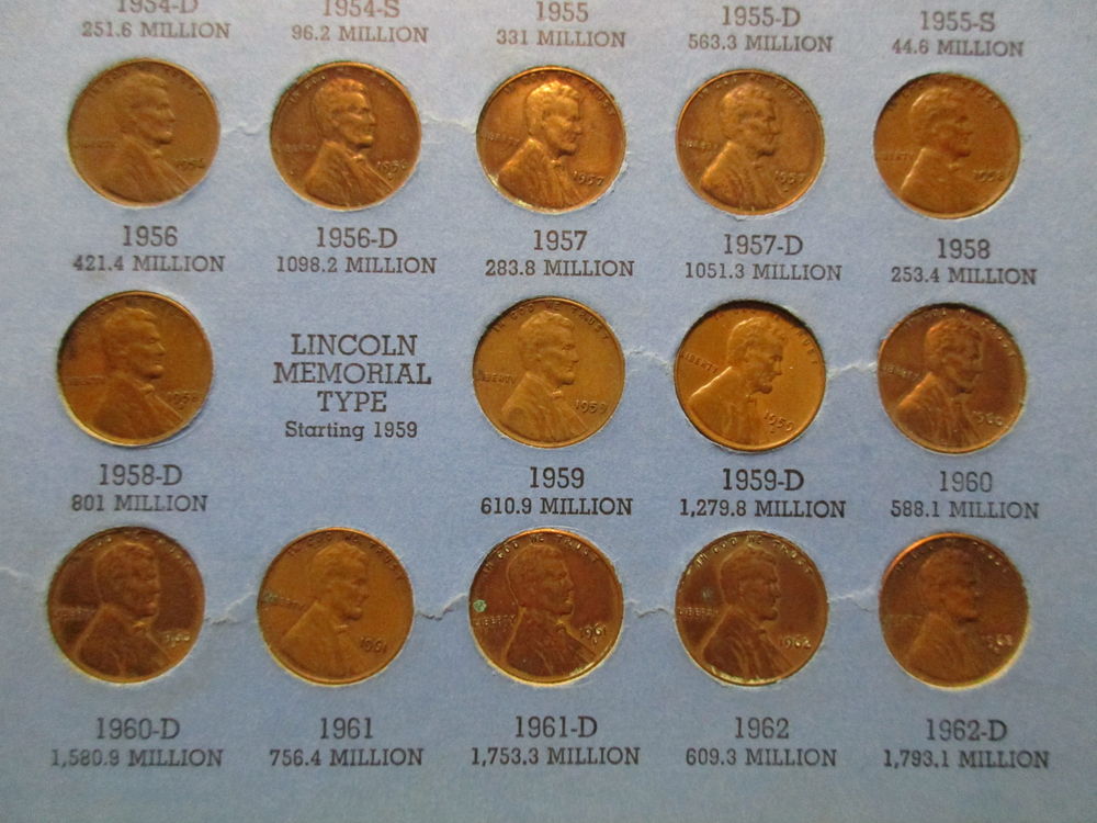 Album Collection 1 Cent Lincoln Avec Pcs Rare 