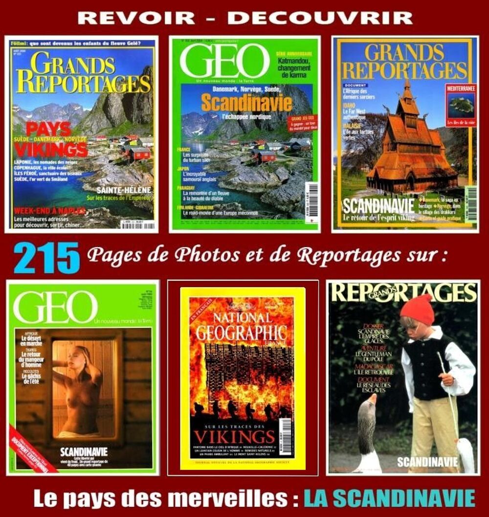 SCANDINAVIE - g&eacute;o - PAYS VIKING / prixportcompris Livres et BD