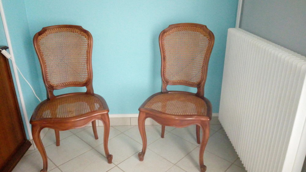 lot de 4 chaises de style cann&eacute;es en TBE Meubles
