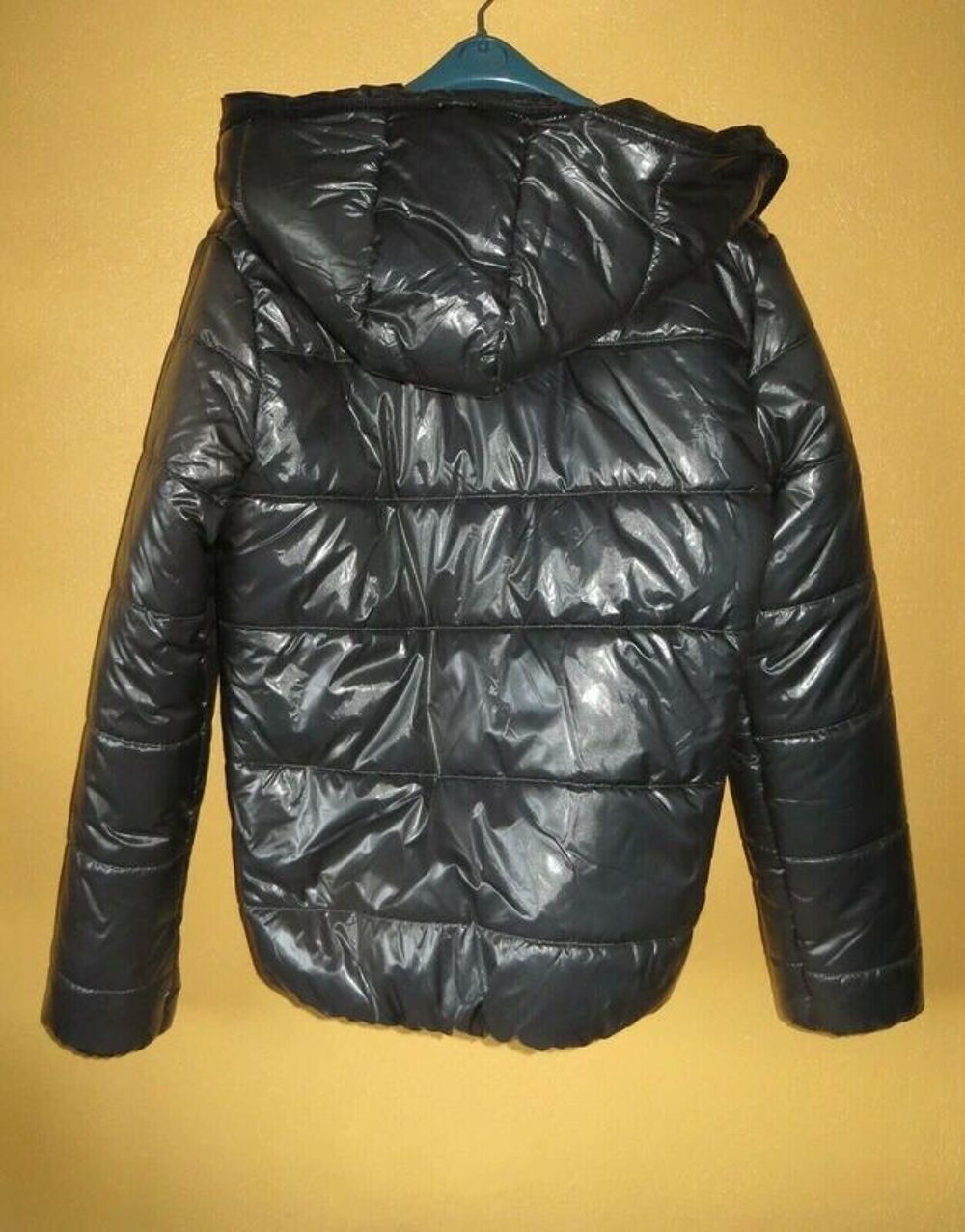 Doudoune brillante couleur grise Femme Ado Vêtements