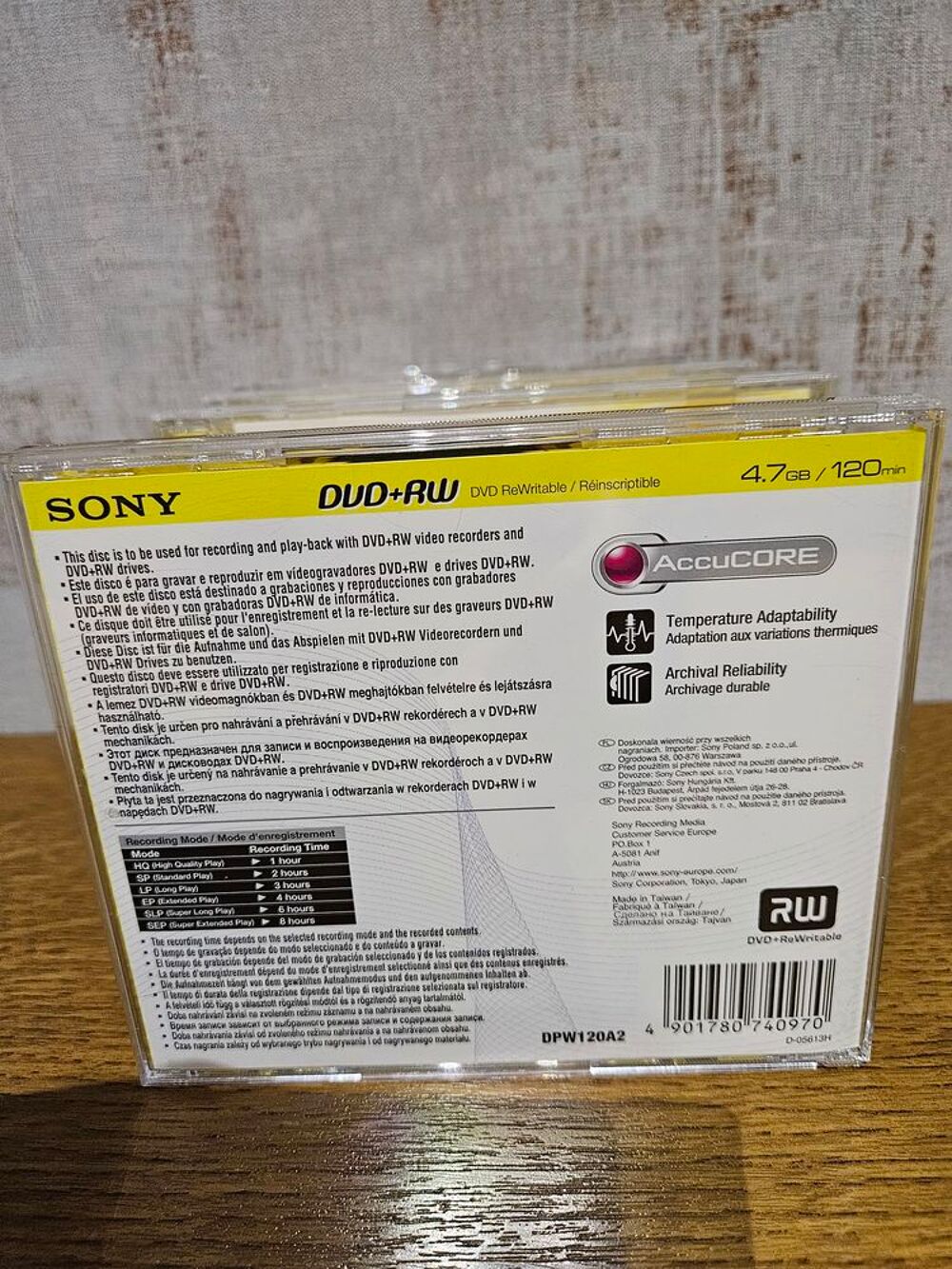 DVD+RW 4.7 Go 120 min SONY DVD et blu-ray