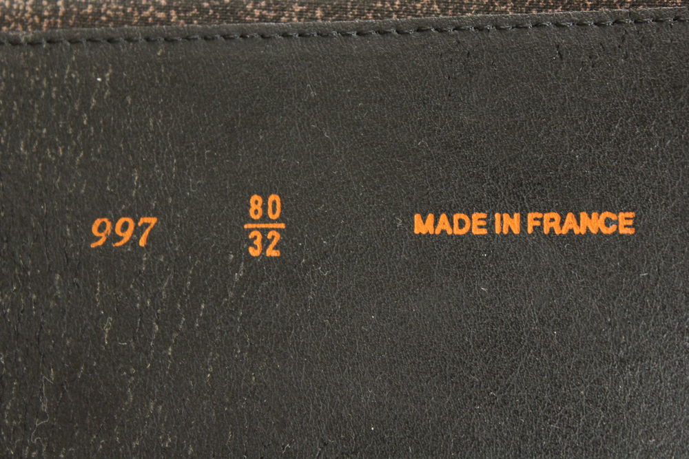 Ceinture veau velours bicolore YVES SAINT LAURENT Maroquinerie