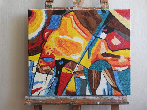 Tableau acrylique sur toile - L'entr�e du chapiteau 100 Cond�-sur-Noireau (14)