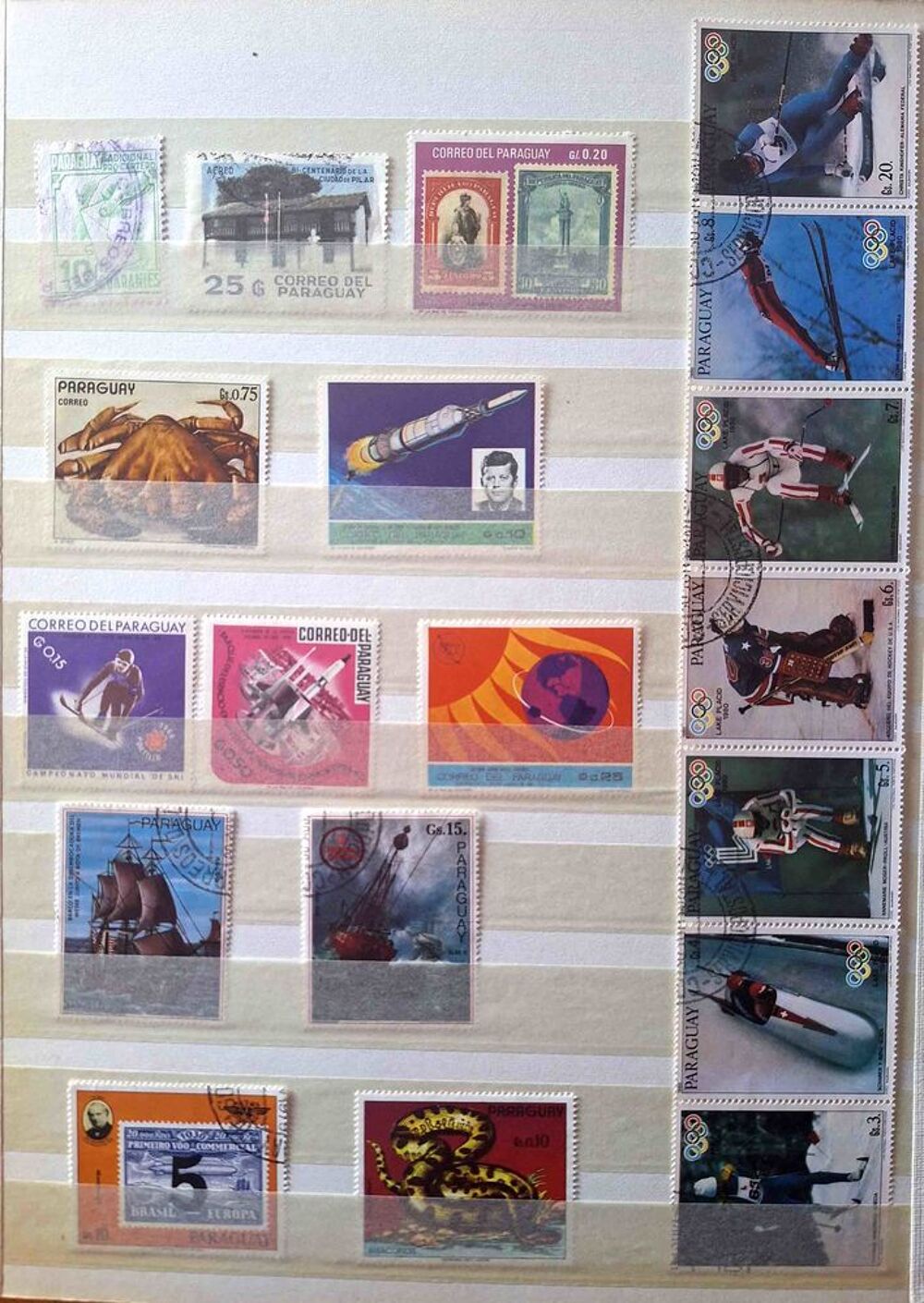 S&eacute;rie de timbres de collection du Paraguay bis 