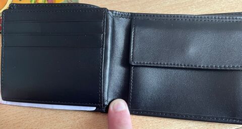Portefeuille cuir noir avec porte-monnaie 15 Rivesaltes (66)