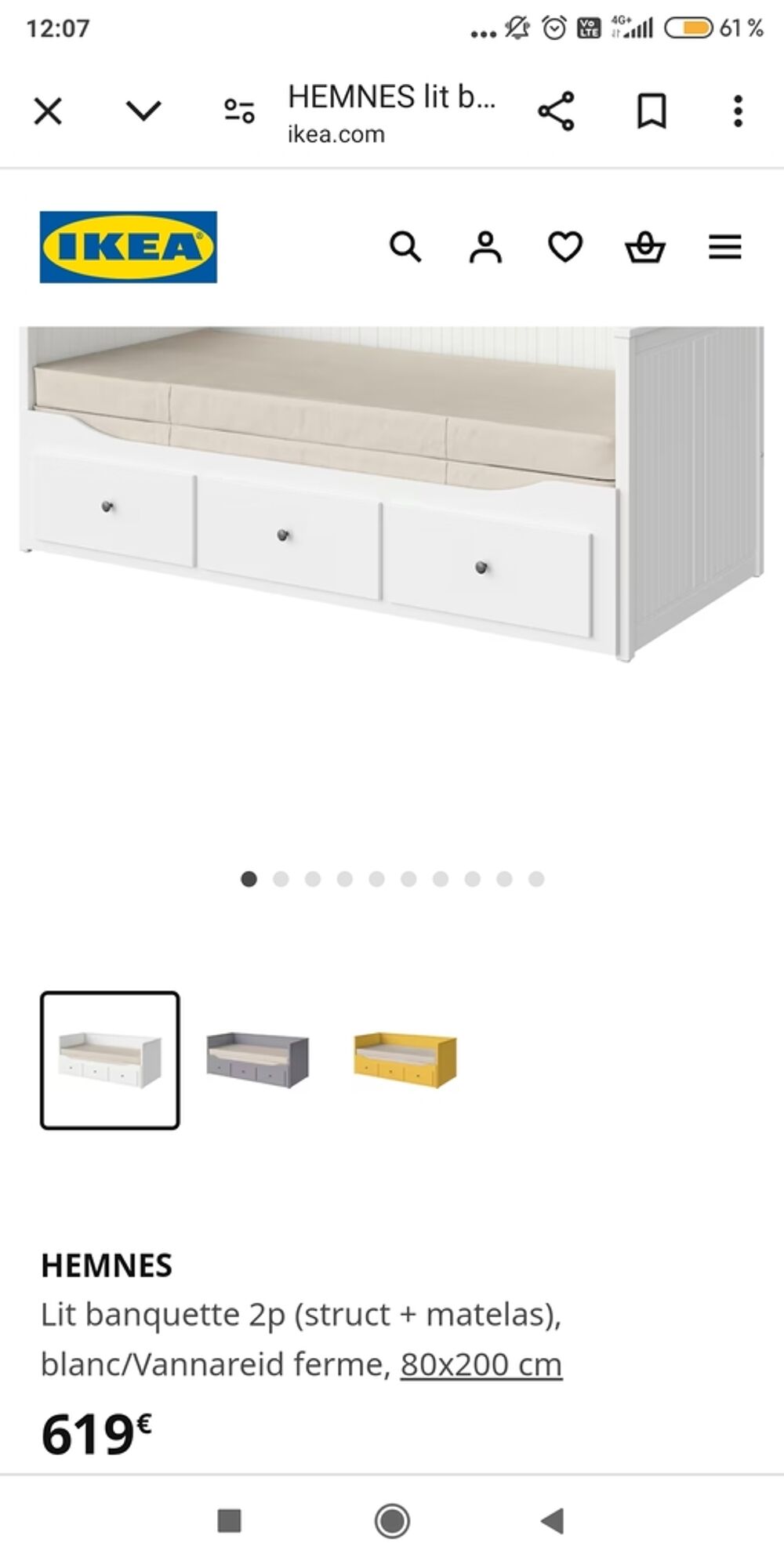 Lit Banquette Blanc avec Rangement et Matelas Meubles
