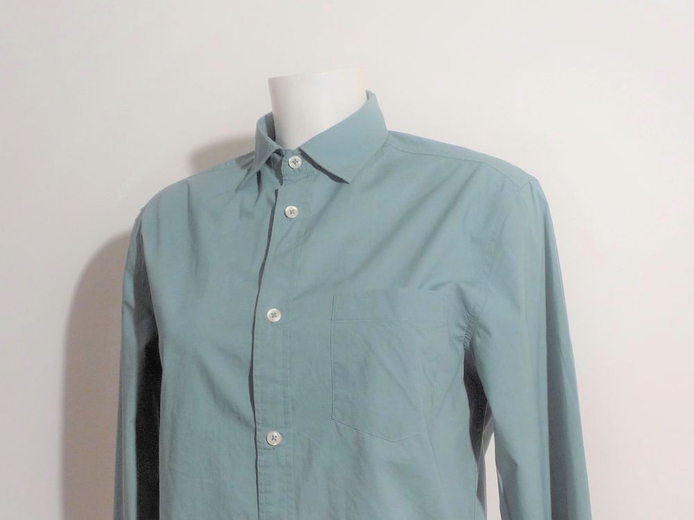 Chemise 100% Coton Popeline Vert- Taille S- Neuf- Monoprix Vêtements