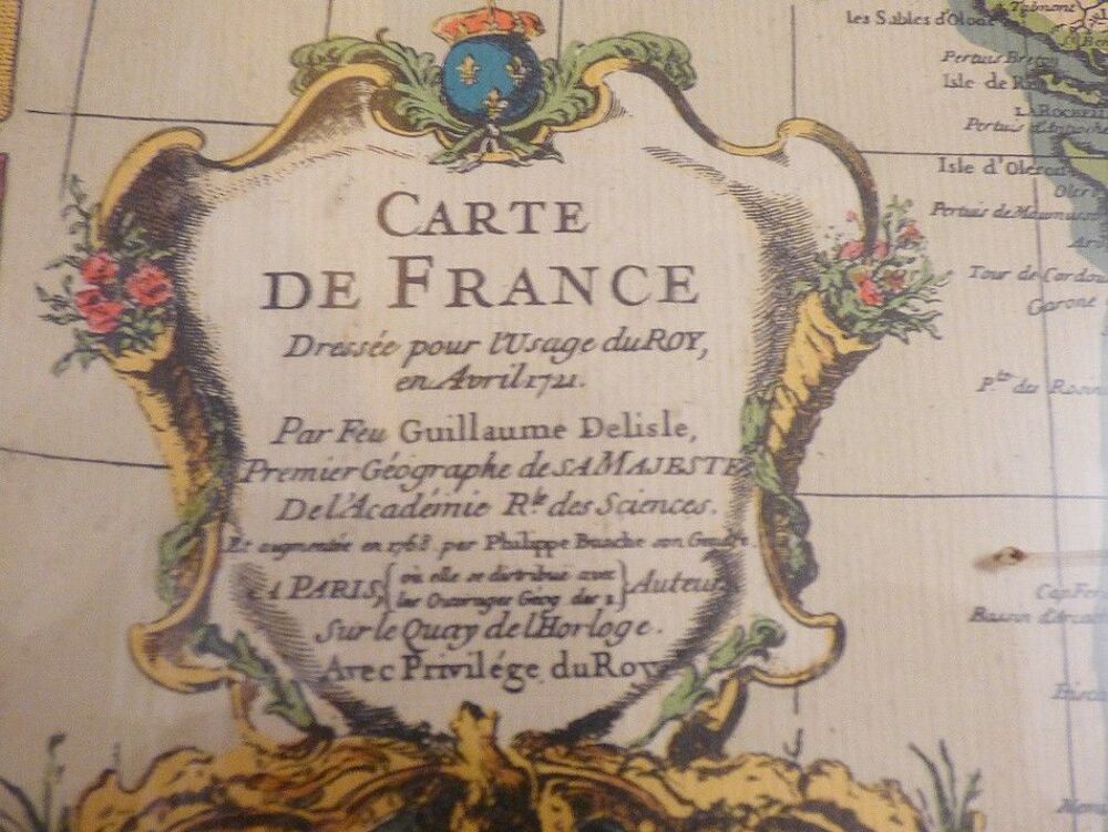Carte de FRANCE de 1721 