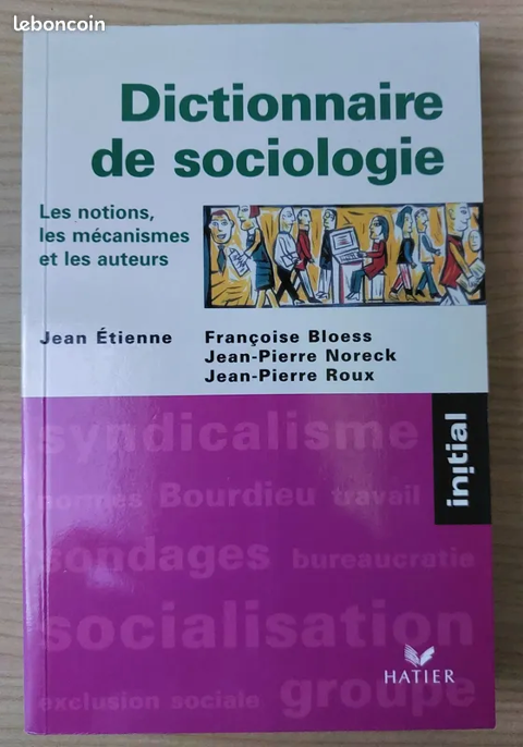 DICTIONNAIRE DE SOCIOLOGIE 5 Orthez (64)