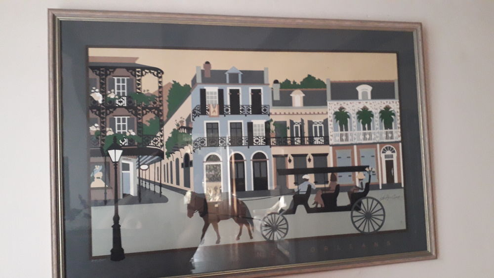 lithos originales encadr&eacute;es cal&egrave;che et tramway Décoration