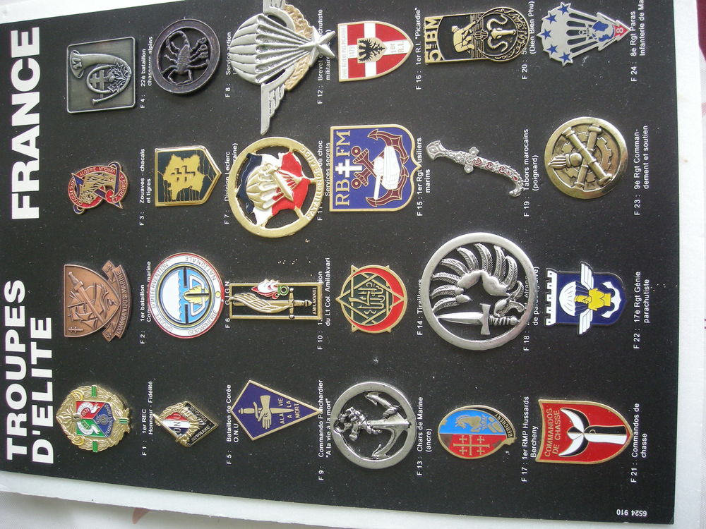 insignes militaires. 